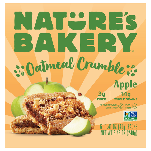 Breakfast Bars & Pastries Nature's Bakery Oatmeal Crumble Apple hero