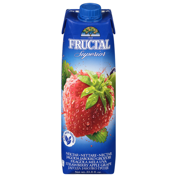 Juice & Nectars Fructal Nectar, Strawberry Apple Grape, Superior hero