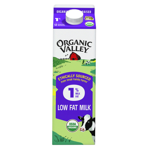 Milk Organic Valley Organic 1% Milk, 32 oz (Quart) hero