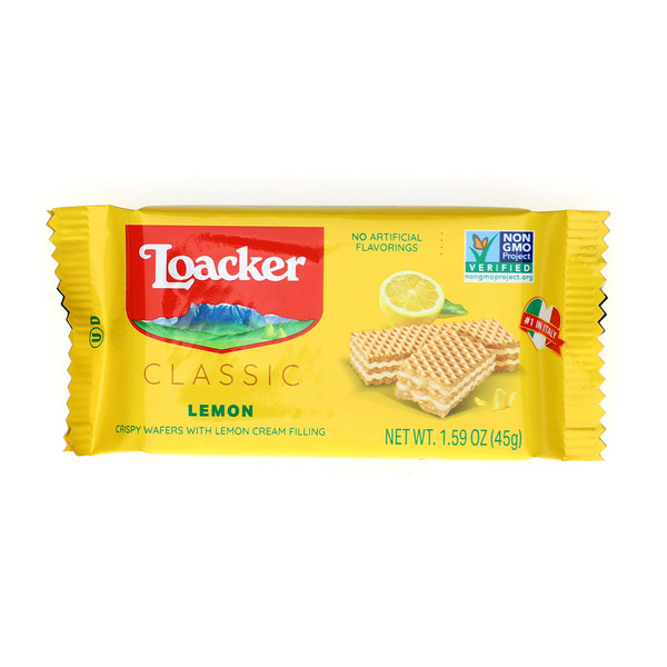 Biscotti, Cookies & Cakes Loacker Classic Lemon, Crème-filled Wafer Snack hero