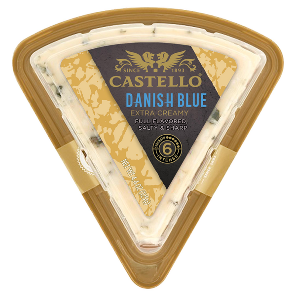 Specialty Packaged Deli Cheeses Castello Extra Creamy Blue Wedge hero