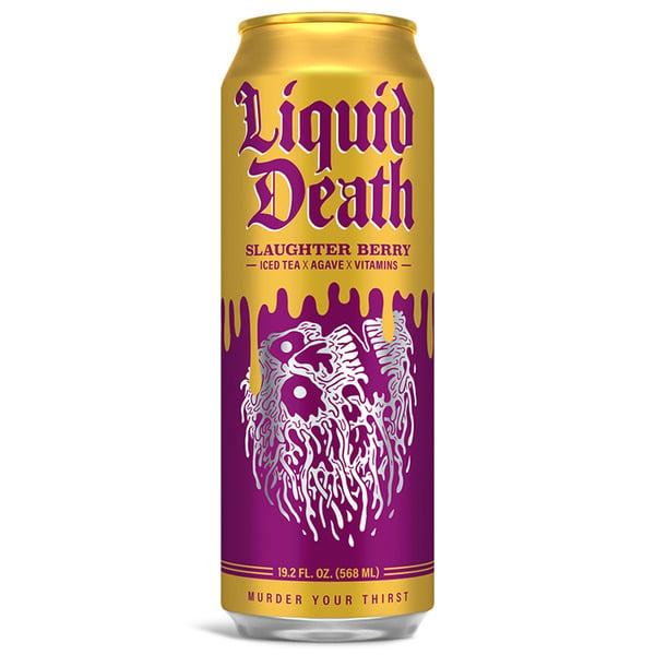 Liquid Death Iced Tea, Slaughter Berry hero