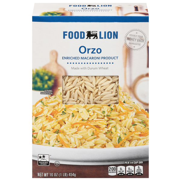 Dry Pasta Food Lion Orzo hero