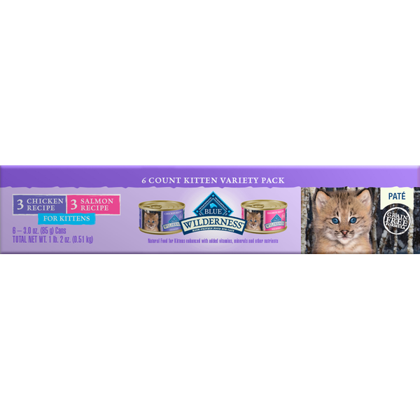 Cat Food & Care Blue Buffalo Food for Kittens Pate Variety Pack hero