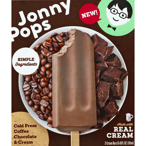 Ice Cream & Ice JonnyPops Cream Bars, Cold Press Coffee & Chocolate Cream hero