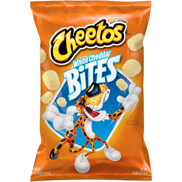 Chips & Pretzels Cheetos White Cheddar Cheese Flavored Snacks hero