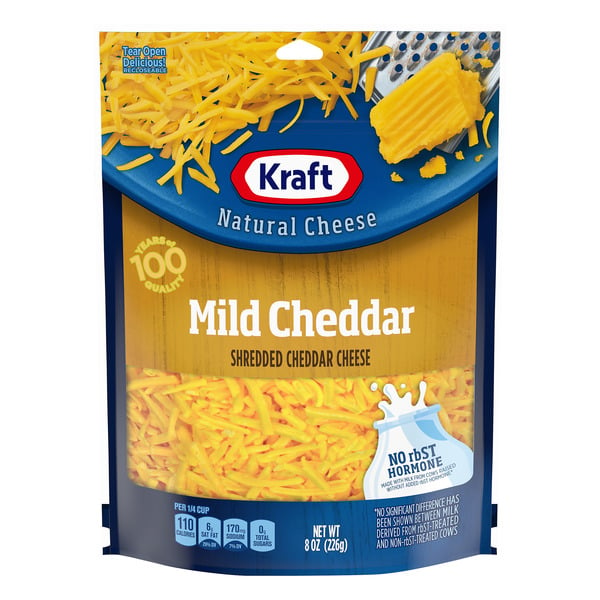 Packaged Cheese Kraft Mild Cheddar Shredded Cheese, oz Bag hero