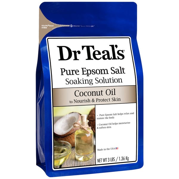 Body Lotions & Soap Dr Teal’s Pure Epsom Salt Soak with Coconut Oil hero