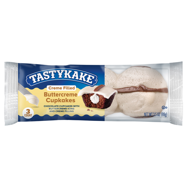 Breakfast Breads, Donuts & More Tastykake Cupkakes, Creme Filled, Buttercreme hero