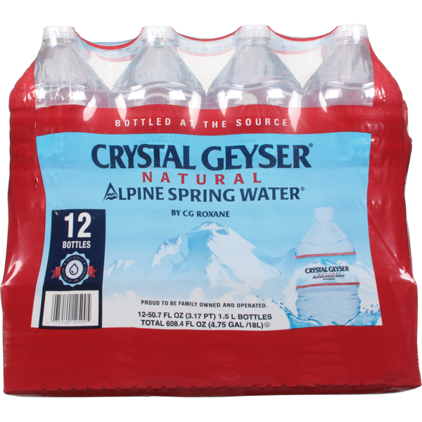 Water, Seltzer & Sparkling Water Crystal Geyser Alpine Spring Water, Natural hero