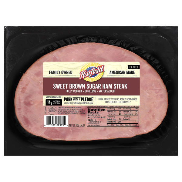 Lunch Meat Hatfield Ham Steak, Sweet Brown Sugar hero