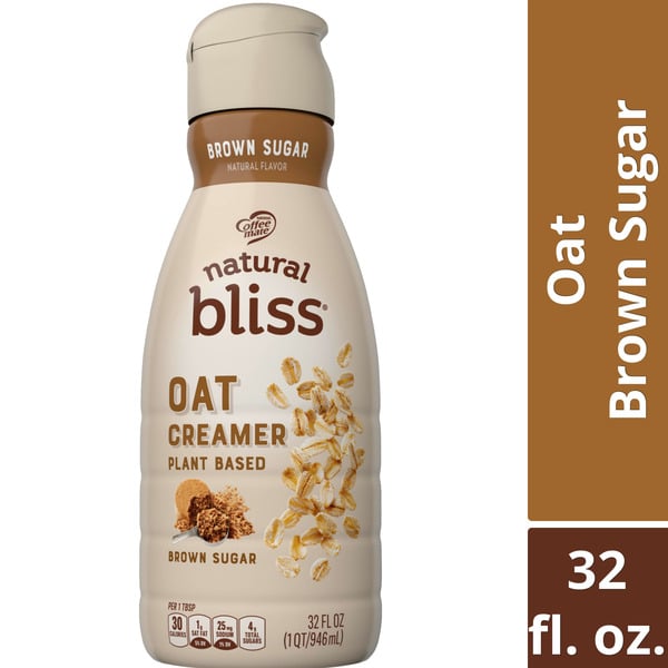 Cream Coffee mate Natural Bliss Brown Sugar Oat Milk Coffee Creamer hero