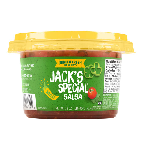 Deli Dips, Spreads, Snacks Garden Fresh Gourmet Jack's Special Mild Salsa hero