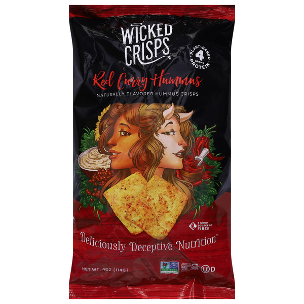 Chips & Pretzels Wicked Crisps Crisps, Red Curry Hummus hero