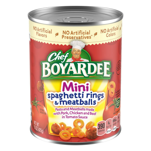 Chef Boyardee Mini Spaghetti Rings and Meatballs hero