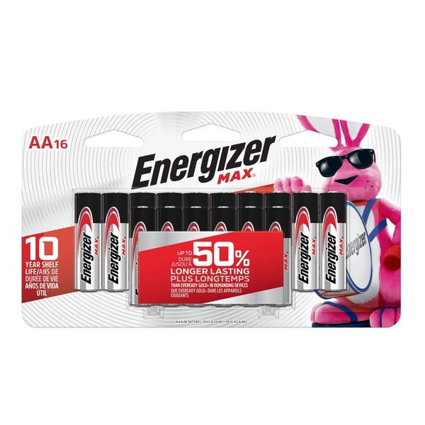 Batteries & Flashlights Energizer AA Batteries, Double A Alkaline Batteries hero