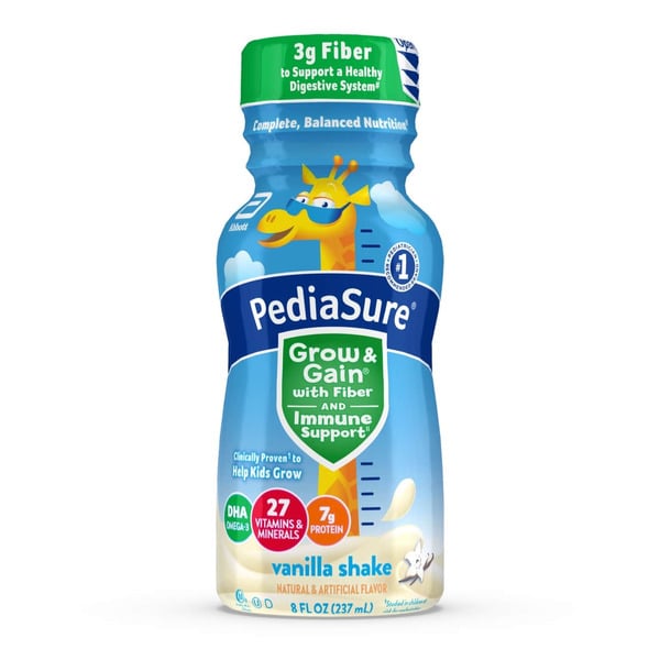 Baby Food & Formula PediaSure Grow & Gain with Fiber Kids’ Nutritional Shake Vanilla hero