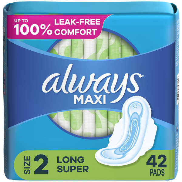 Feminine Care Always Maxi Super Pads With Wings hero