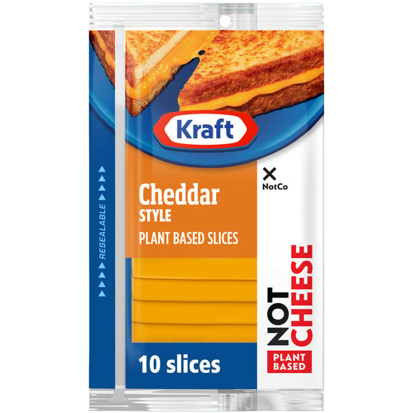 Packaged Cheese Kraft Heinz Notco Cheddar Style Not Cheese Plant Based Slices hero