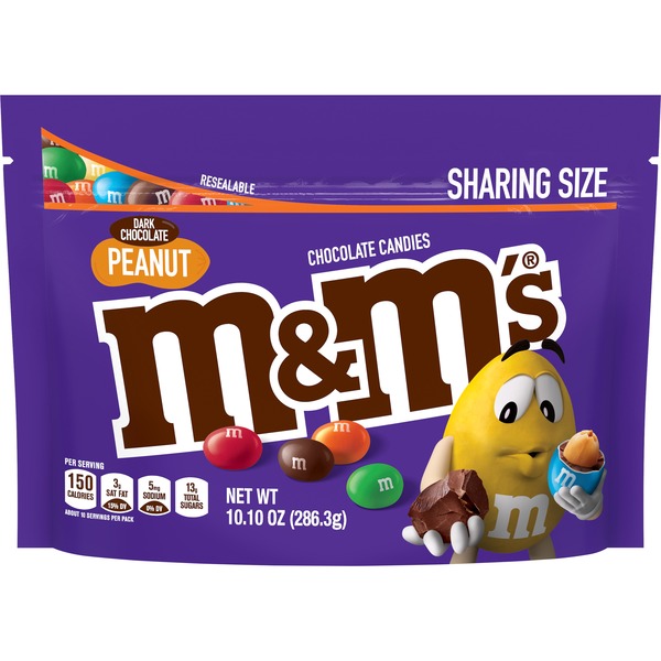 Candy & Chocolate M&M's Peanut Dark Chocolate Candy Sharing Size hero