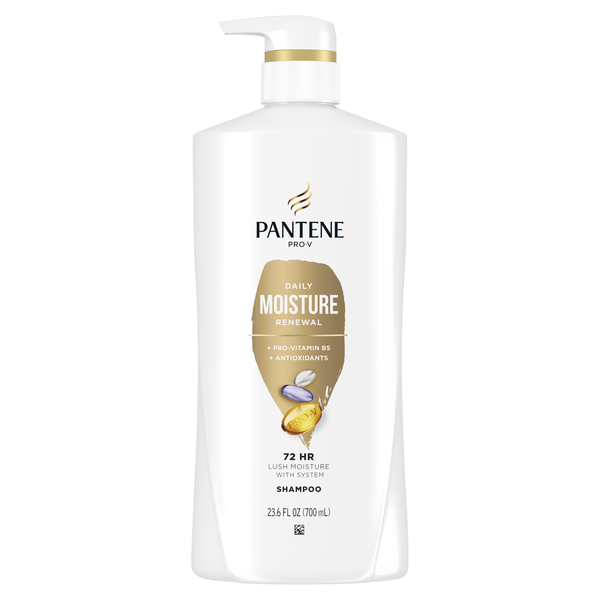 Hair Care Pantene Shampoo, Pro V Daily Moisture Renewal for All Hair Types, Color Safe, with pump hero