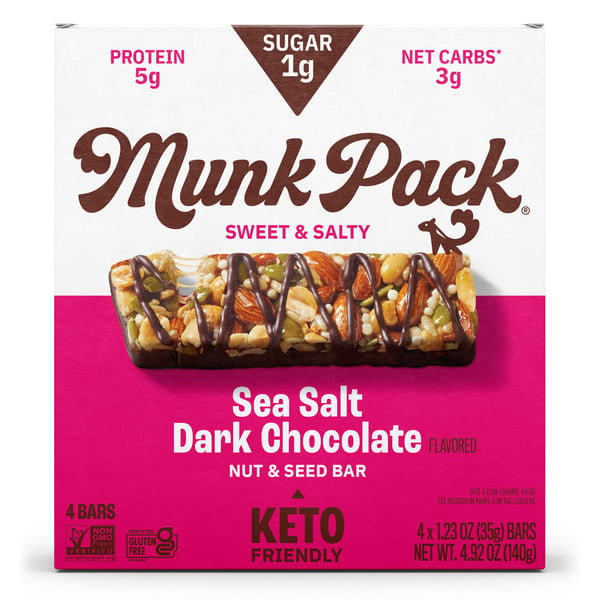 Energy & Granola Bars Munk Pack Sea Salt Dark Chocolate Nut & Seed Bars hero