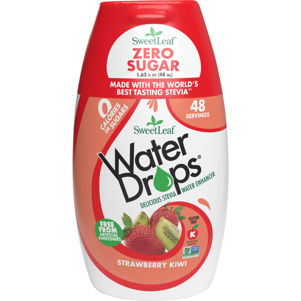 Honeys, Syrups & Nectars SweetLeaf Water Enhancer, Delicious Stevia, Zero Sugar, Strawberry Kiwi hero