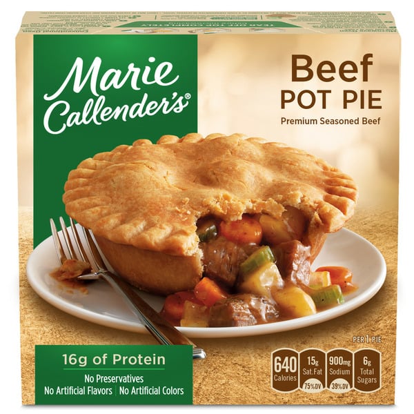 Frozen Meals Marie Callender's Beef Pot Pie, Frozen Meal hero