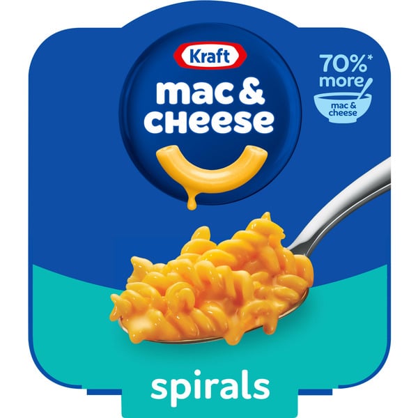 Instant Foods Kraft Spirals Original Mac & Cheese Macaroni and Cheese Dinner Big Bowl Dinner hero