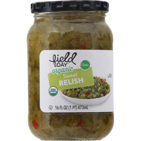 Condiments FIELD DAY Relish, Organic, Sweet, Classic hero