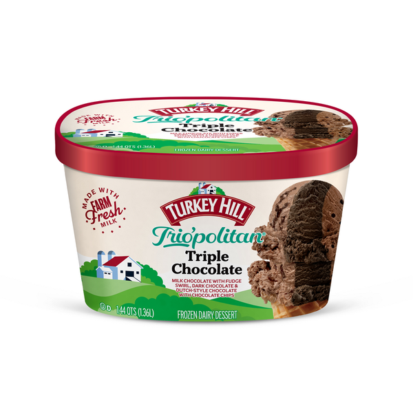 Ice Cream & Ice Turkey Hill Frozen Dairy Dessert, Triple Chocolate hero