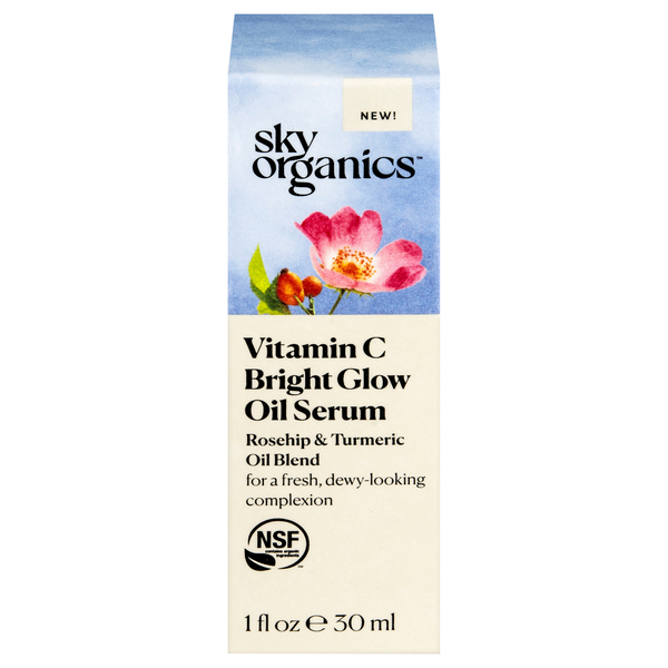 Facial Care Sky Organics Oil Serum, Bright Glow, Vitamin C, Rosehip & Turmeric hero