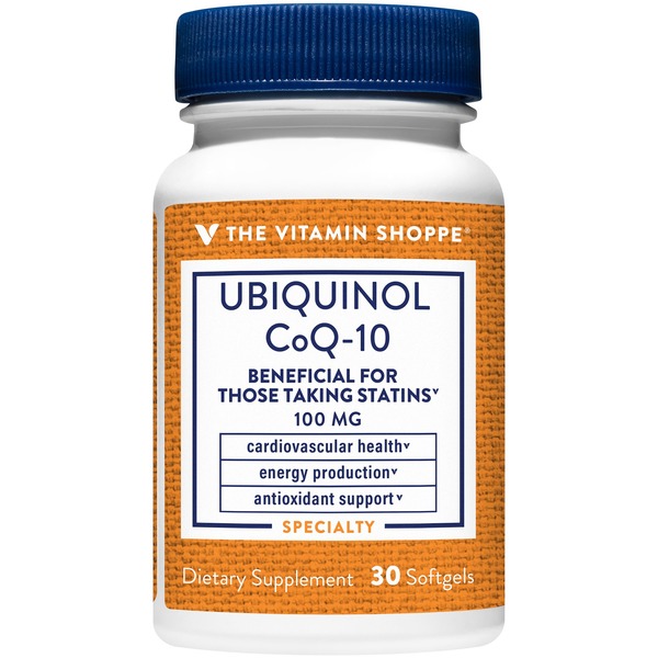 Heart Health The Vitamin Shoppe Ubiquinol CoQ10 100 mg (30 Softgels) hero