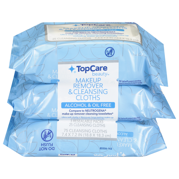 Facial Care TopCare Makeup Remover & Cleansing Cloths, Alcohol & Oil Free hero