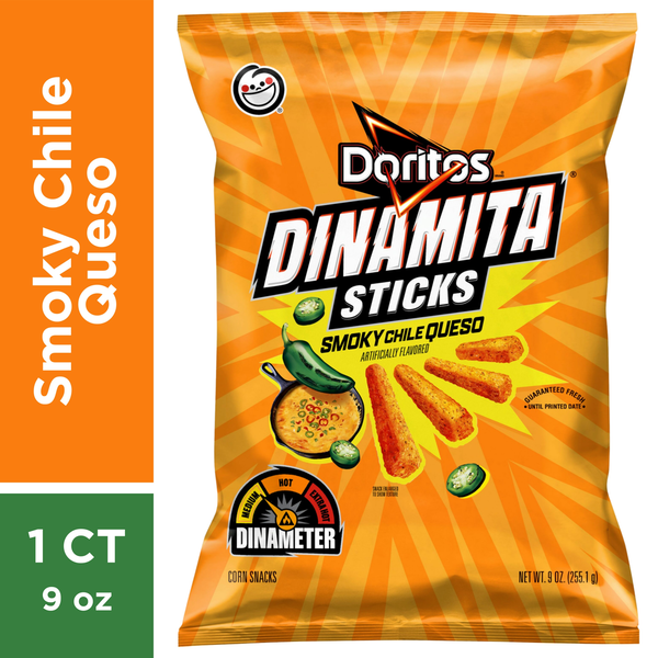 Chips & Pretzels Doritos Corn Snacks, Smoky Chile Queso hero