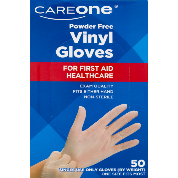 First Aid CareOne Vinyl Gloves hero