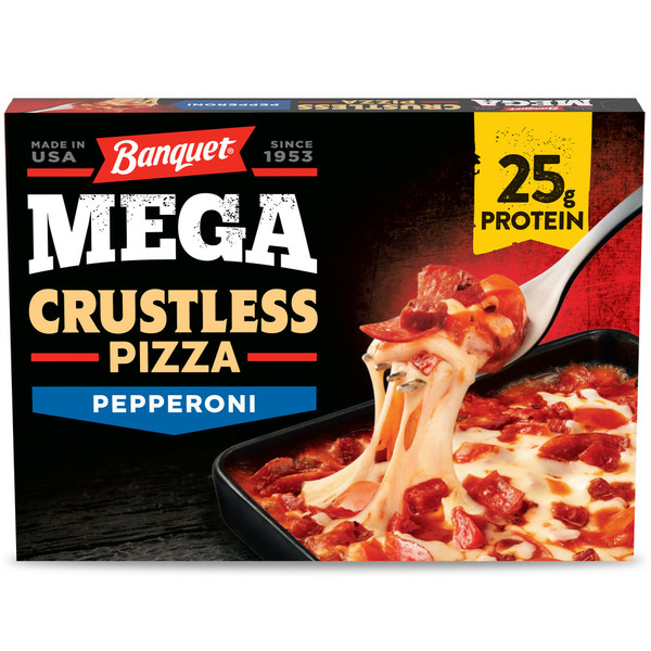 Frozen Meals Banquet Crustless Pizza, Pepperoni, Frozen Meal hero