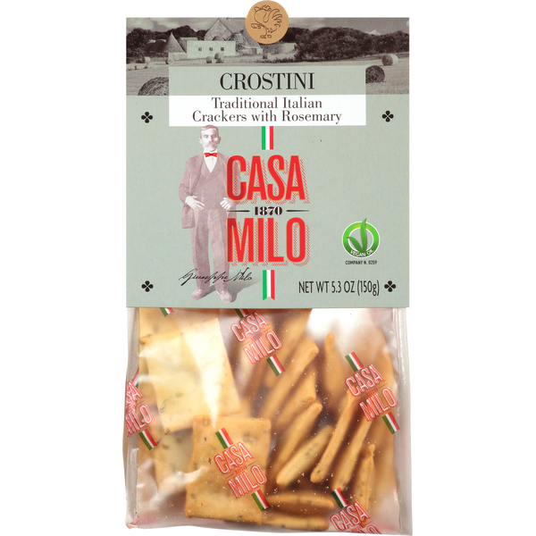 Bakery Desserts Casa Milo Crostini, Traditional Italian with Rosemary, Crackers hero