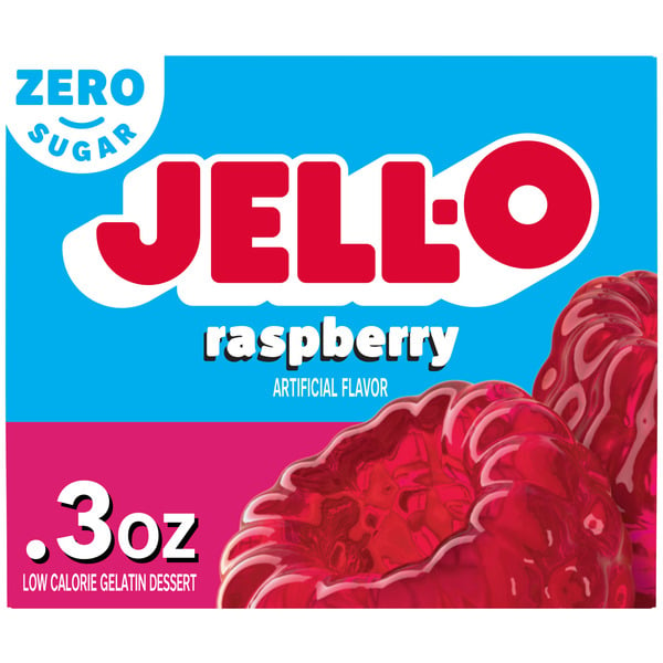 Baking & Supplies Jell-O Zero Sugar Raspberry Flavor Gelatin hero