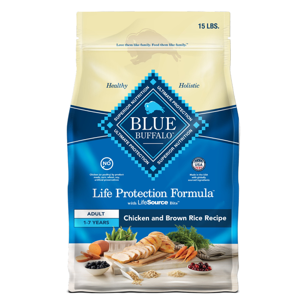 Prepared Meals Blue Buffalo Life Protection Formula Natural Adult Dry Dog Food, Chicken and Brown Rice hero