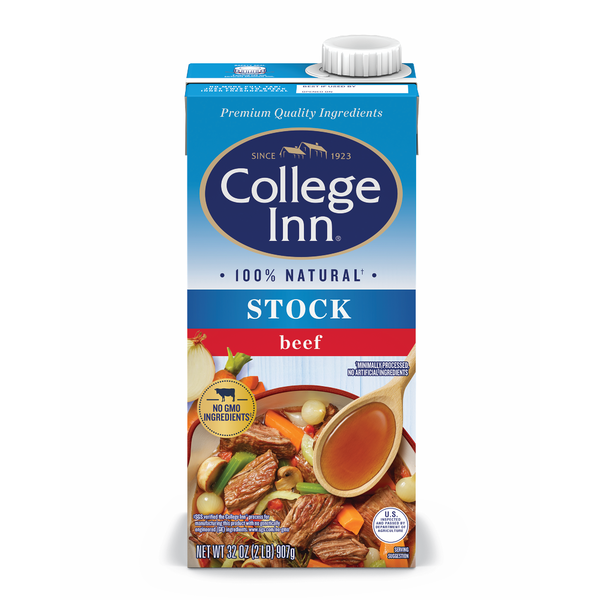 Soup, Broth & Bouillon College Inn Stock, Bold, Beef hero