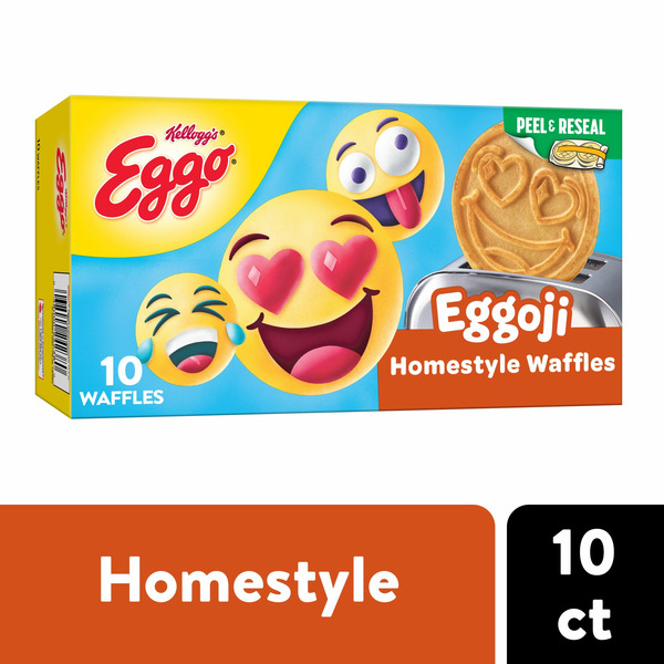 Frozen Breakfast Kellogg’s Eggo Frozen Waffles, Frozen Breakfast, Resealable, Homestyle hero