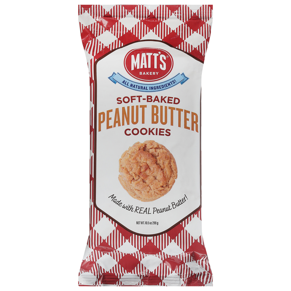 Packaged Cookies Matt's Bakery Cookies, Soft-Baked, Peanut Butter hero