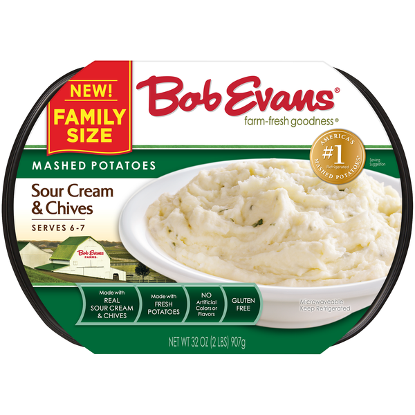 Frozen Appetizers & Sides Bob Evans Farms Sour Cream & Chives Mashed Potatoes hero