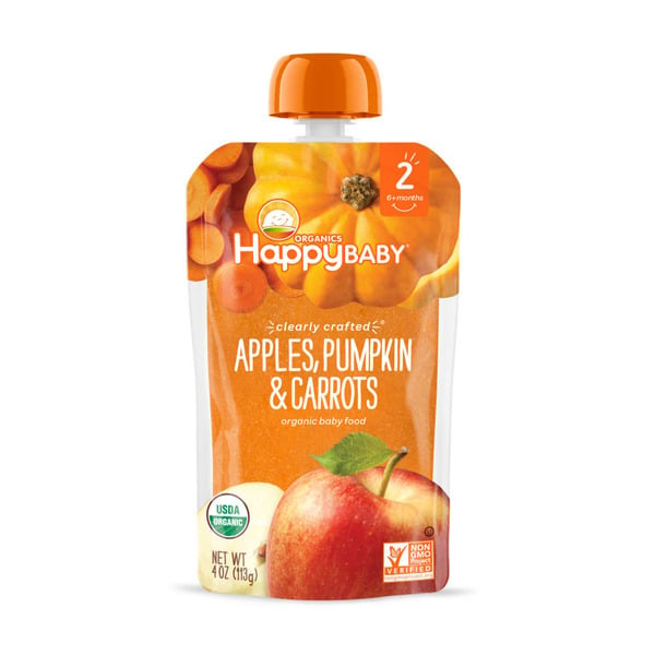 Baby Food & Formula Happy Baby Organics Clearly Crafted Stage 2 Apples, Pumpkin & Carrots Pouch hero