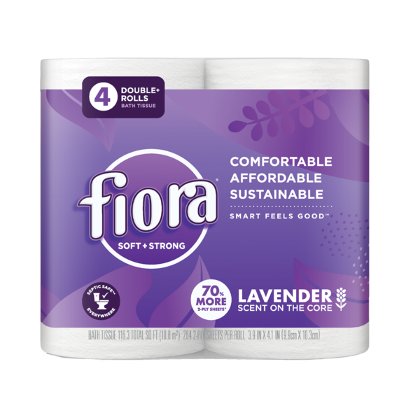 Paper Goods Fiora Lavender Scented Toilet Paper, Double+ Rolls hero