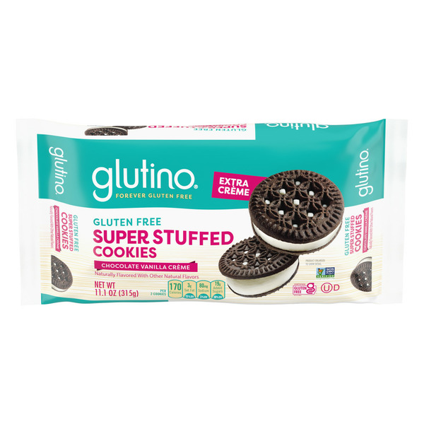 More International Foods Glutino Super Stuffed Choc Vanilla Crème Flvrd Cookies hero