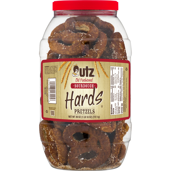 Chips & Pretzels Utz Old Fashioned Sourdough Hards Pretzels Barrel hero