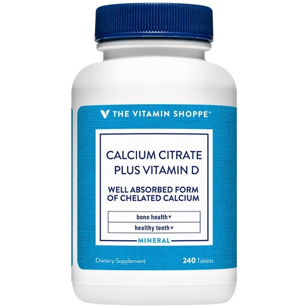 Calcium The Vitamin Shoppe Calcium Citrate + Vitamin D (240 Tablets) hero