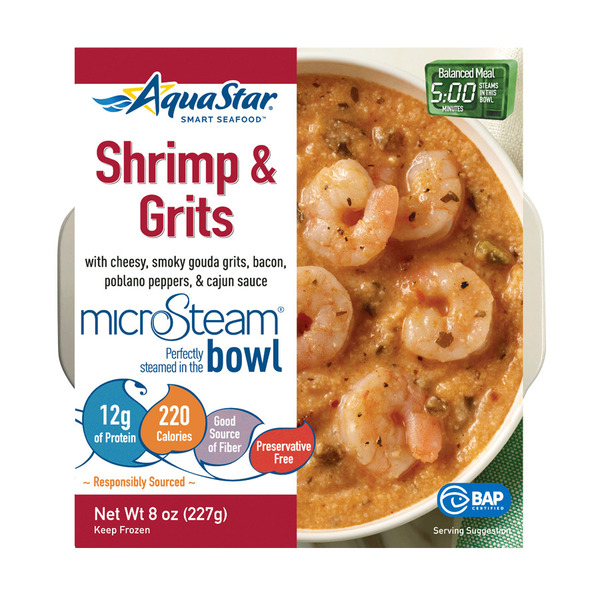 Prepared Meals Aqua Star Shrimp & Grits MicroSteam Bowl hero